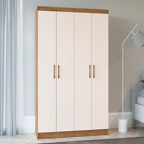 Guarda-roupa Solteiro 4 Portas Sion 8 Prateleiras